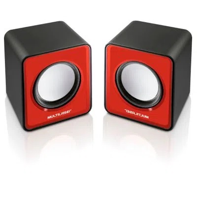 CAIXA DE SOM MULTILASER 2.0 MINI 3W RMS VERMELHA- SP197 - Imagem 2