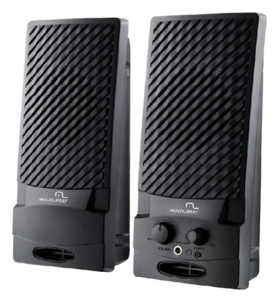 CAIXA DE SOM PRETA 2.0 1W SP044 MULTILASER