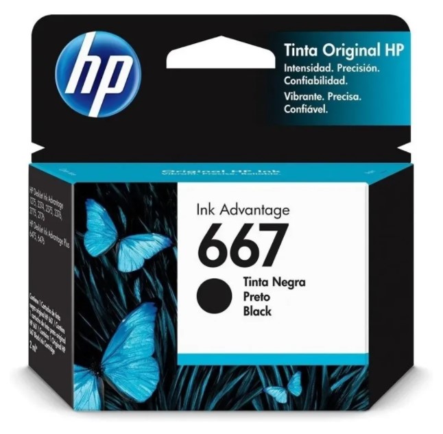CARTUCHO 667 PRETO HP