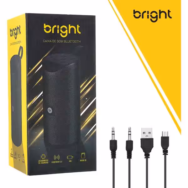 Caixa de Som Bright C01 Bluetooth Preto - Imagem 7