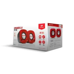 CAIXA DE SOM SPEAKER 2.0 3W SP-303 VERMELHA C3TECH