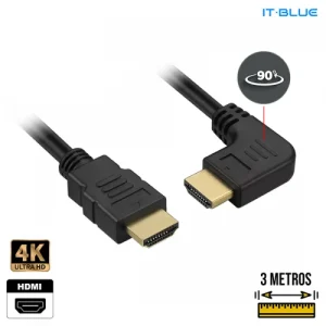 CABO HDMI 90° 3M iIT-BLUE