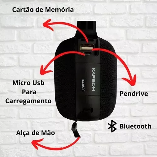 ALTO FALANTE PORTÁTIL KA-8509 KAPBOM - AZUL - Imagem 5