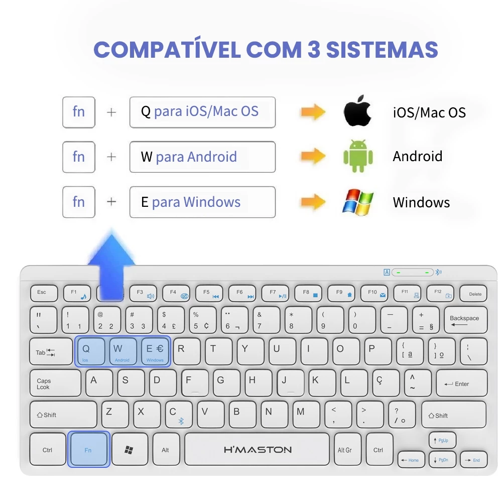 TECLADO BLUETOOTH JP101 HMASTON - Imagem 5