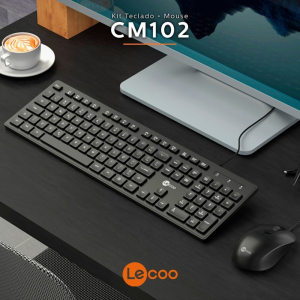TECLADO E MOUSE USB CM102 LECOO