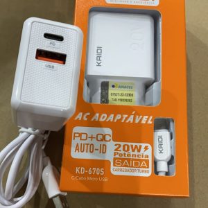 CARREGADOR VEICULAR TURBO 1 USB 3.0 KAIDI