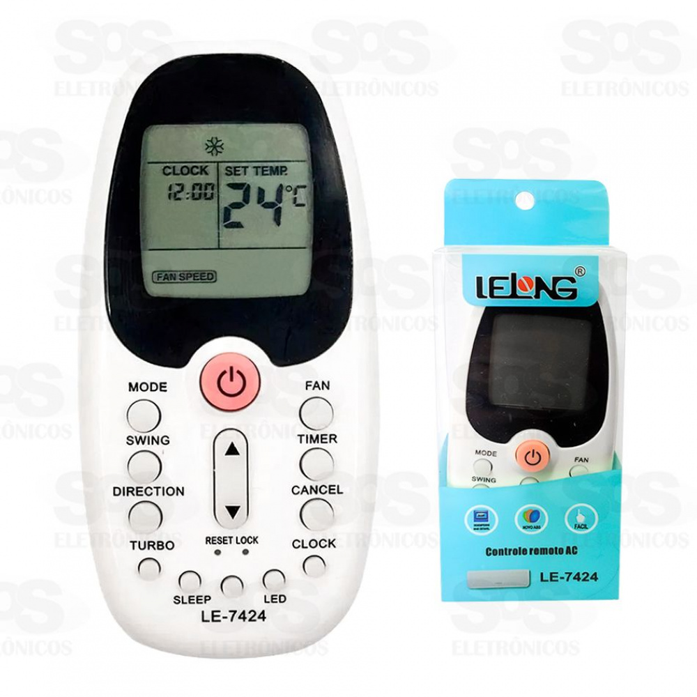 CONTROLE REMOTO UNIVERSAL P/ AR CONDICIONADO LE-7429 LELONG - Imagem 3