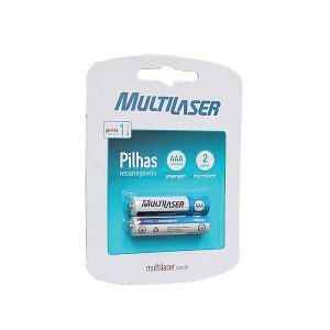 PILHA AAA RECARREGÁVEL C/ 2 MULTILASER
