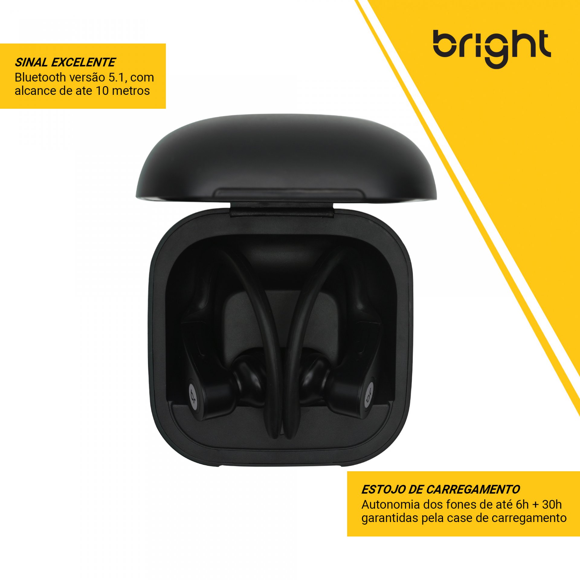 FONE DE OUVIDO BLUETOOTH TWS SPORT EXTREME BRIGHT - Imagem 5