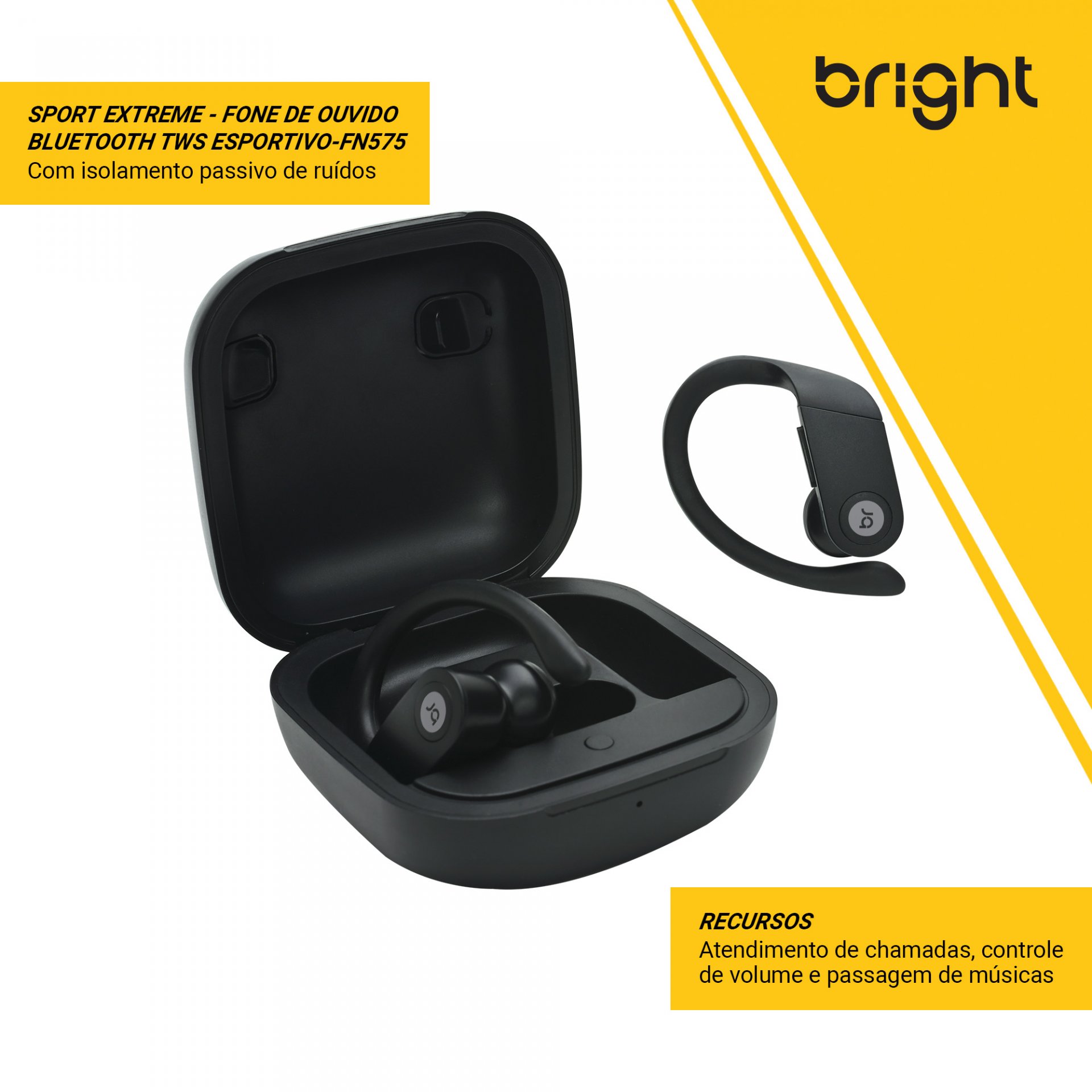 FONE DE OUVIDO BLUETOOTH TWS SPORT EXTREME BRIGHT - Imagem 2