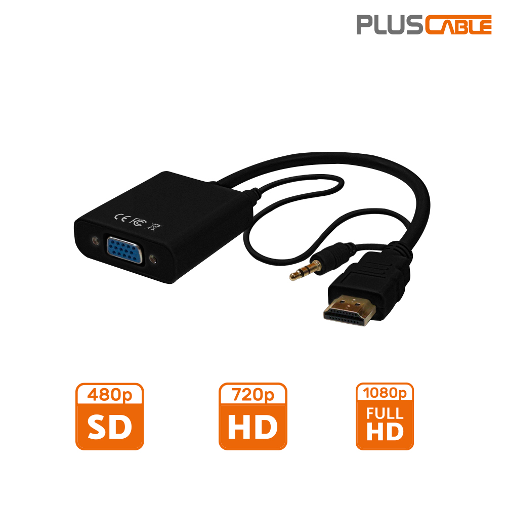 CONVERSOR HDMI-VGA PLUSCABLE