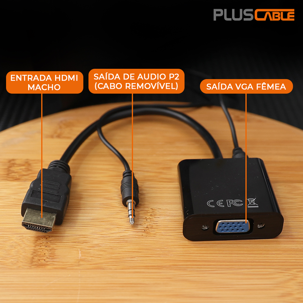 CONVERSOR HDMI-VGA PLUSCABLE - Imagem 4