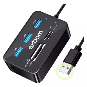 HUB USB 2.0 C/ LEITOR DE CARTÃO HB-T58 KNUP