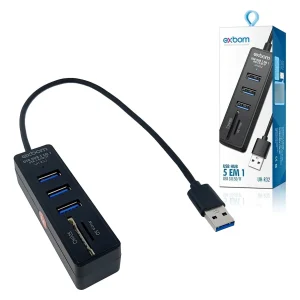 HUB USB  5 EM 1 EXBOM