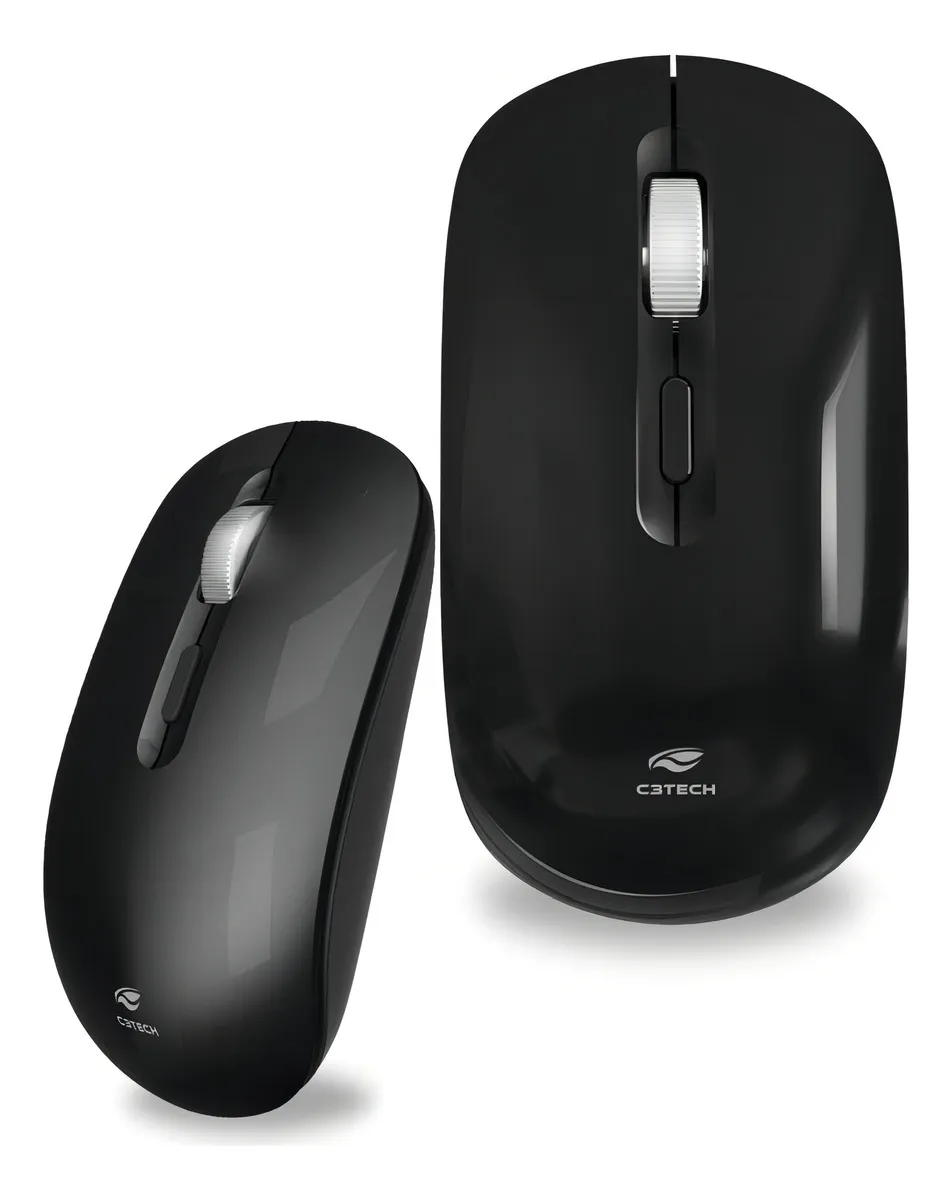 MOUSE S/ FIO RECARREGAVEL M-W80 PRETO C3TECH