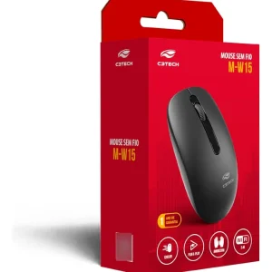MOUSE S/ FIO M-W15 C3TECH PRETO/VERMELHO