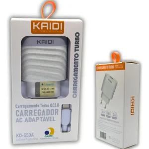 CARREGADOR TURBO TIPO C 18W KD-550C KAIDI