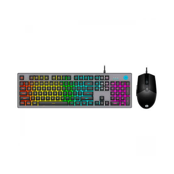 COMBO TECLADO E MOUSE COM FIO LED KM300F HP