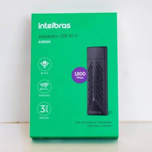 ADAPTADOR USB WIRELESS DUAL BAND A1800X INTELBRAS