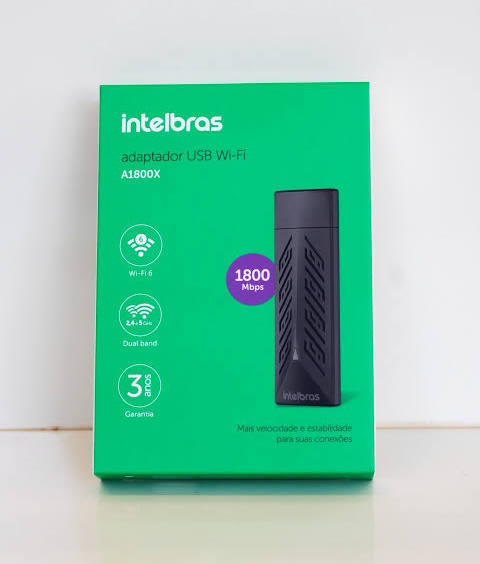 ADAPTADOR USB WIRELESS DUAL BAND A1800X INTELBRAS